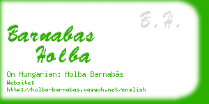 barnabas holba business card