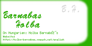 barnabas holba business card